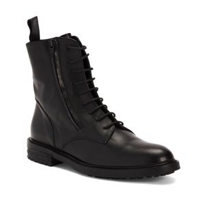 Ilenia P. Leather Combat Boots NWOT